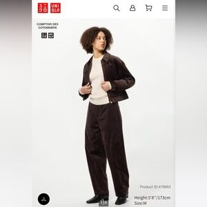 UNIQLO Brown Corduroy Barrel Pants Women’s Small (Sold Out Online!)
